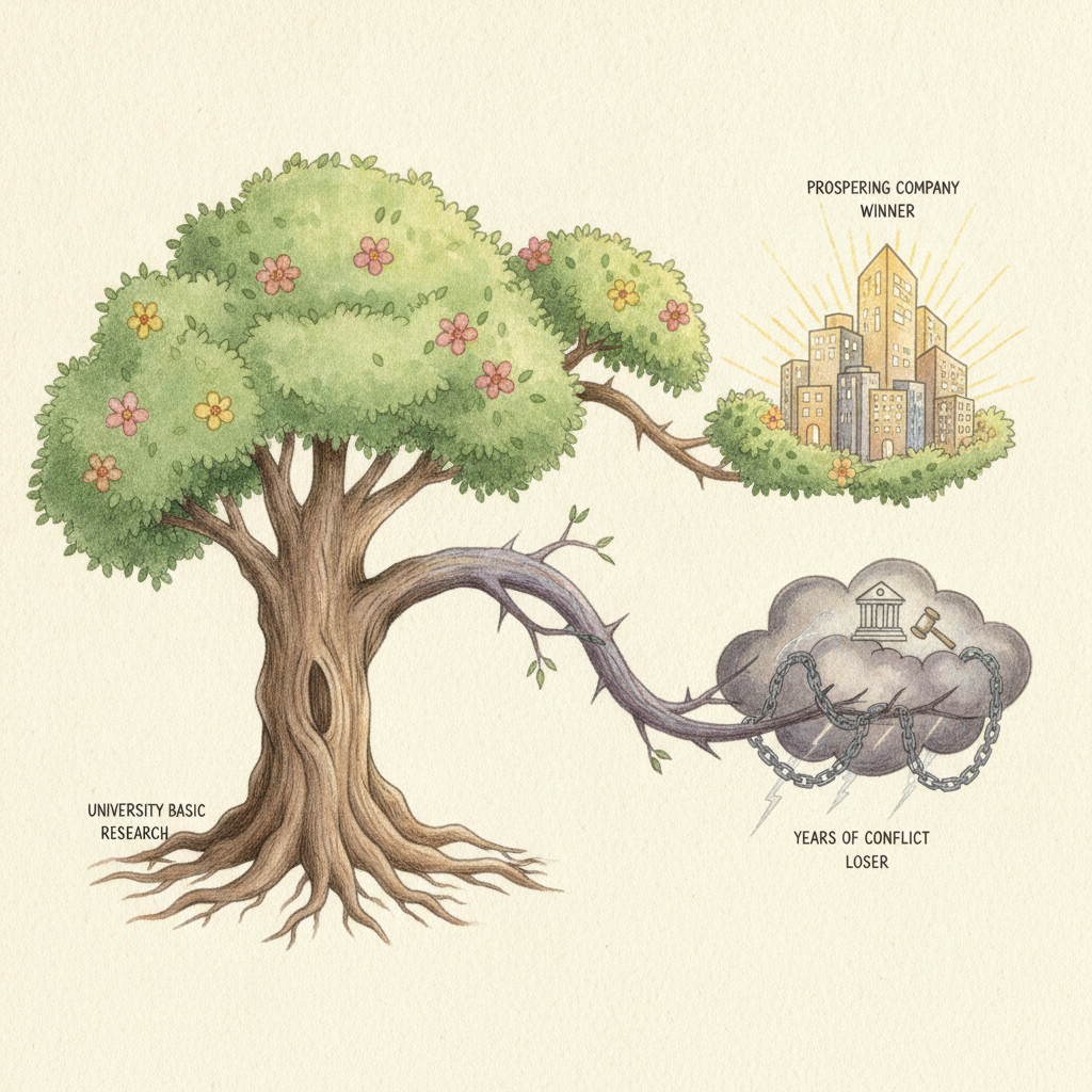 Part 1: How One University's Patents Produced Both a "Winner" and a "Loser" — The IP Design That Sealed the Fates of Medical Startups
